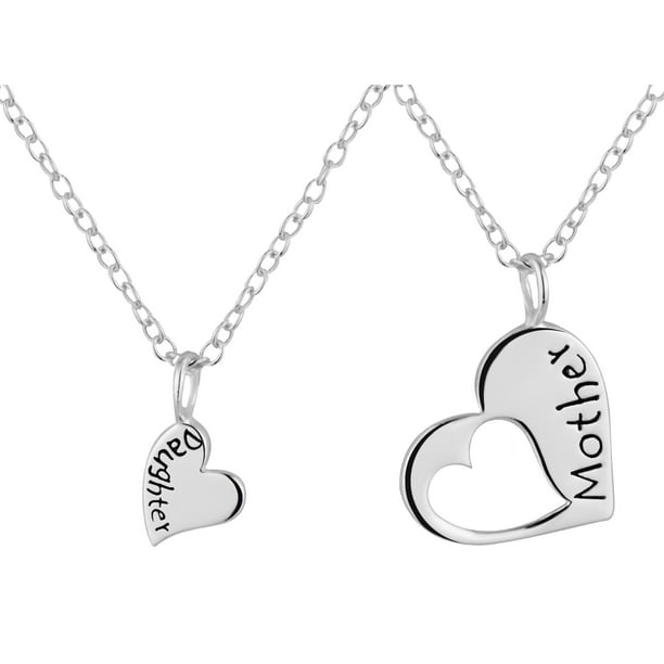 Fashion Mother And Daughter Love Heart Necklace Pendant Mother's Day Gifts Party